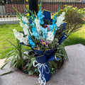 Blue & White Gladiolus Bouquet
