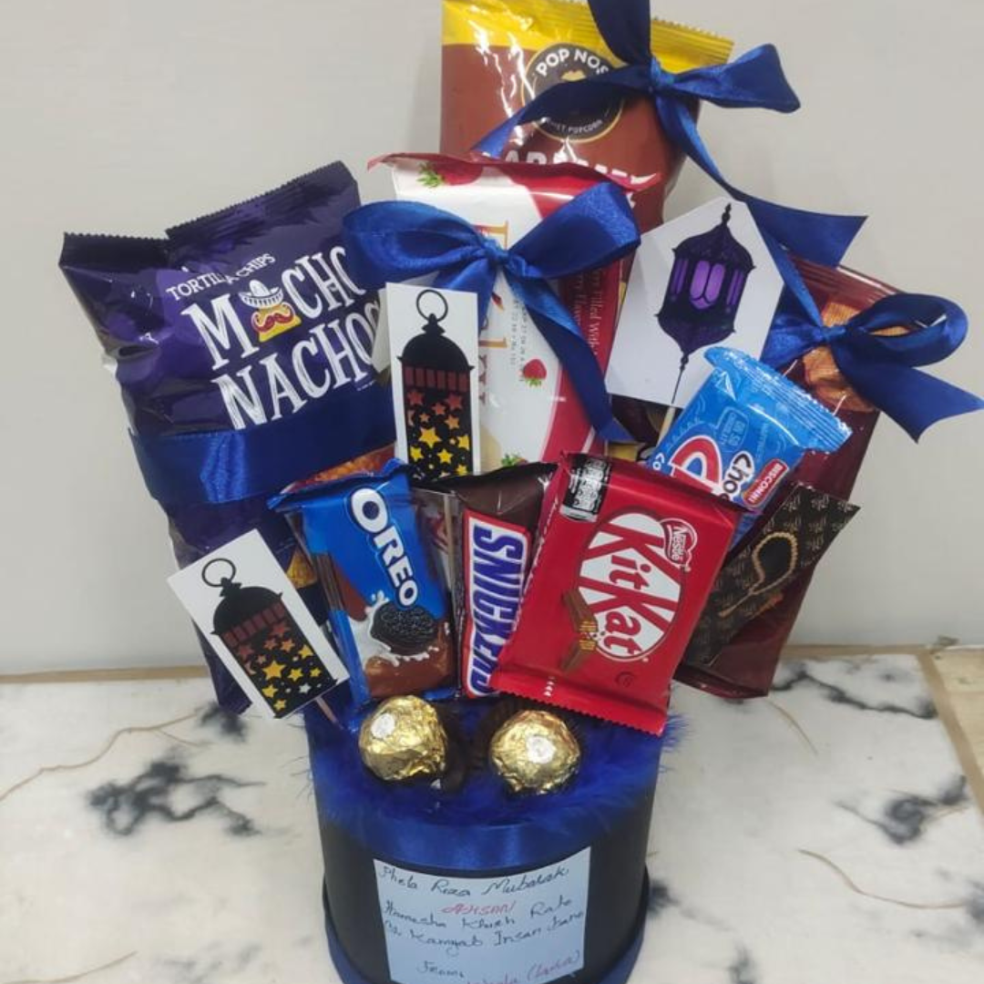 Chocolate and Snack Round Gift Box