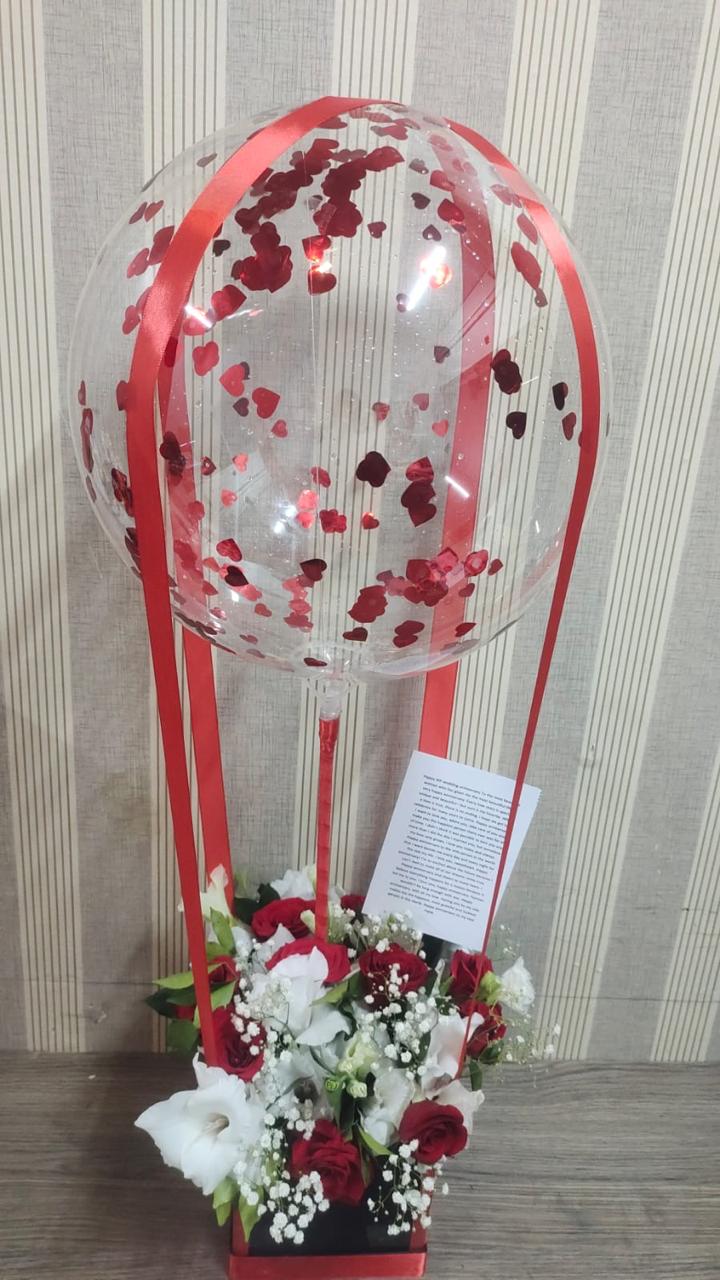 Elegant Floral Balloon Arrangement