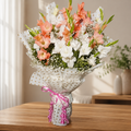 Pink & White Gladiolus Bouquet