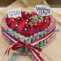 The Eternal Heart Cash & Roses Arrangement